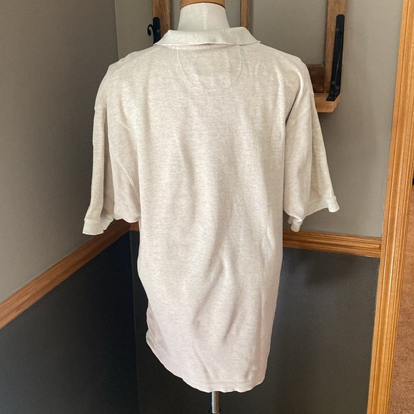 Royal Robbin’s comp. LTD cream oatmeal cotton polo shirt size L - Picture 3 of 7
